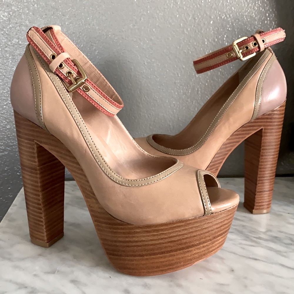 2” Platform peep-toe heels